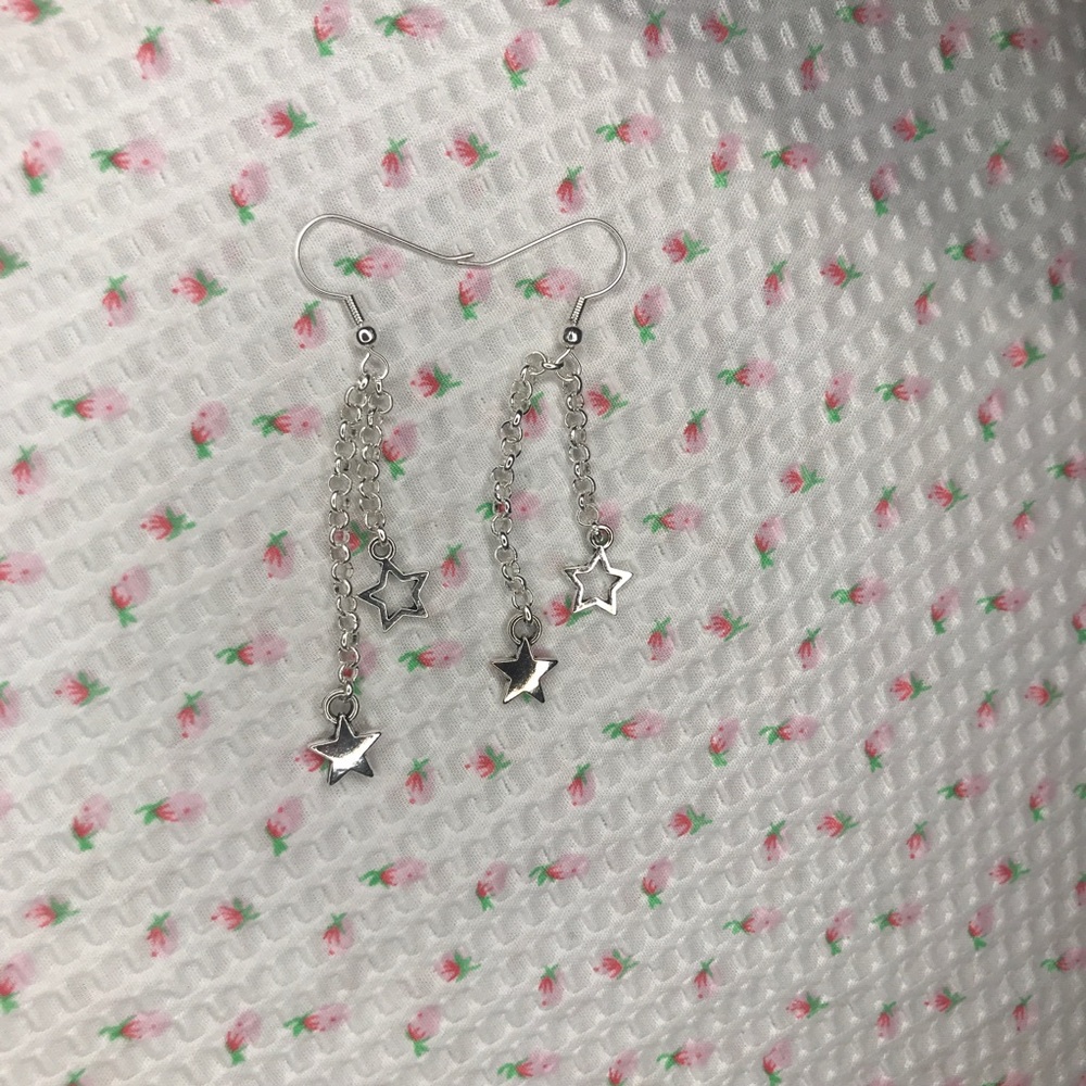 Trendy star chain earrings